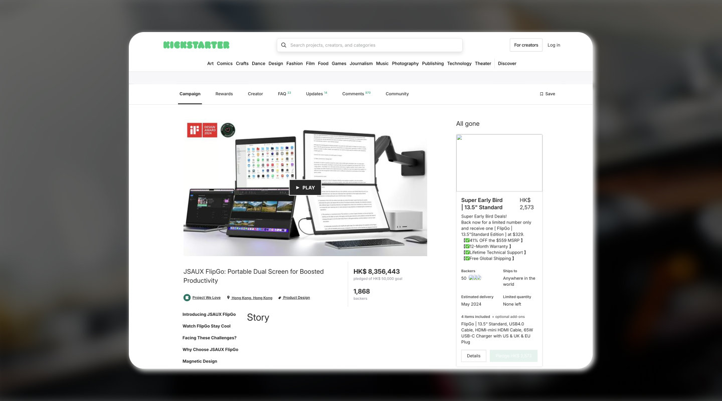 JSAUX FlipGo Crowdfunding Video by dotnfilm