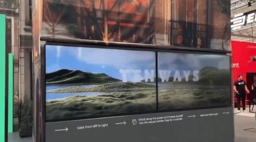 Eurobike installation — TENWAYS landscape screen, walk from left to right