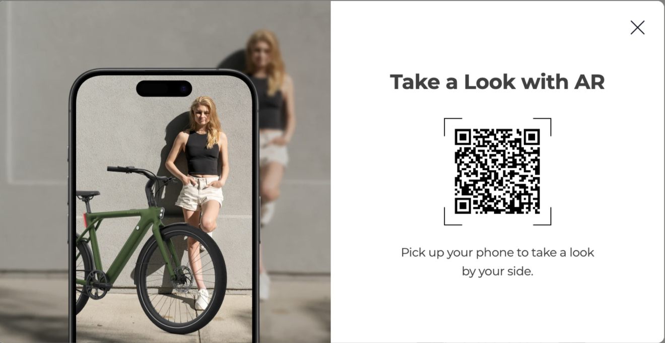 Take a Look with AR — the CGO009 rendered beside a real person
