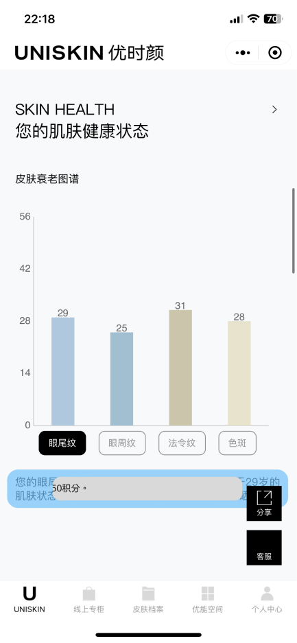 UNISKIN 优时颜会员小程序